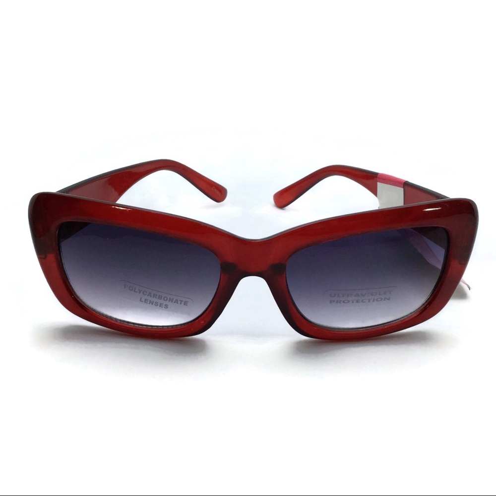 NWT Red Rectangle Style Sunglasses!